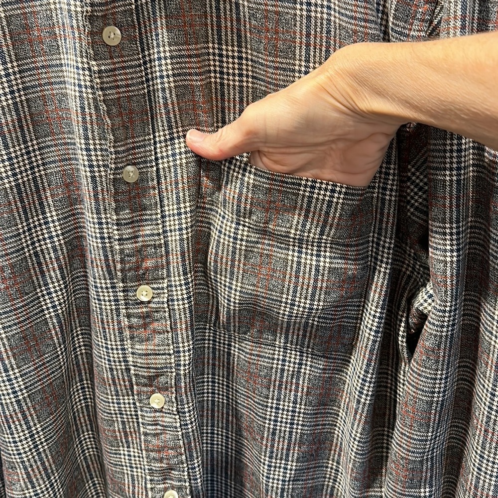 EDDIE BAUER Mens Plaid Button Down Long Sleeve Shirt 3558 Size L - Picture 6 of 9